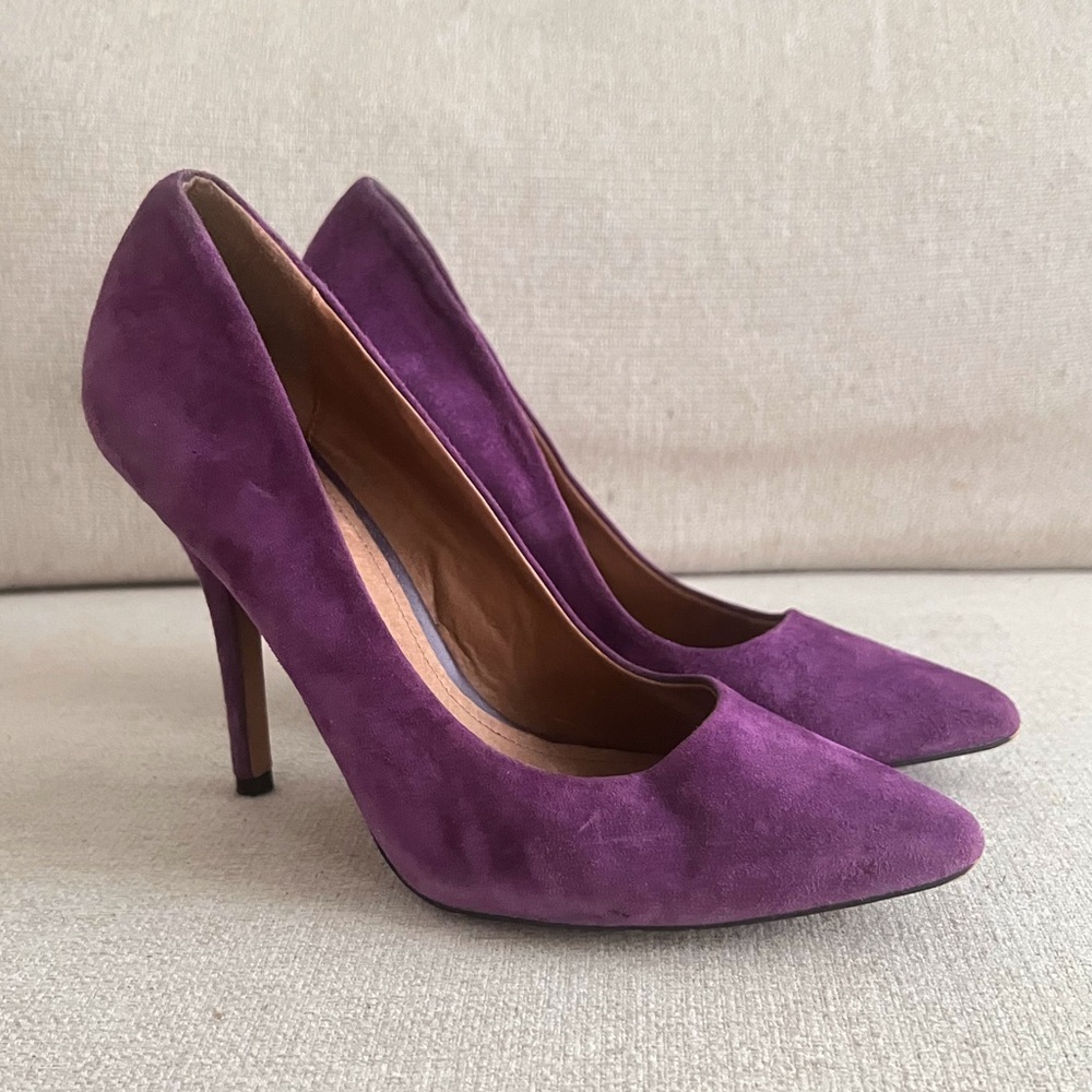 ALDO Suede Purple Pointed Toe Pumps